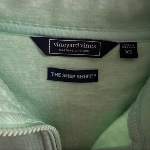 Vineyard Vines Shep Shirt 3/4 Zip Sweatshirt Green Women’s XS NWT - Picture 8 of 8
